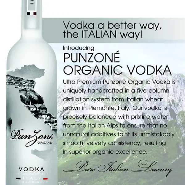 Punzone Organic Vodka