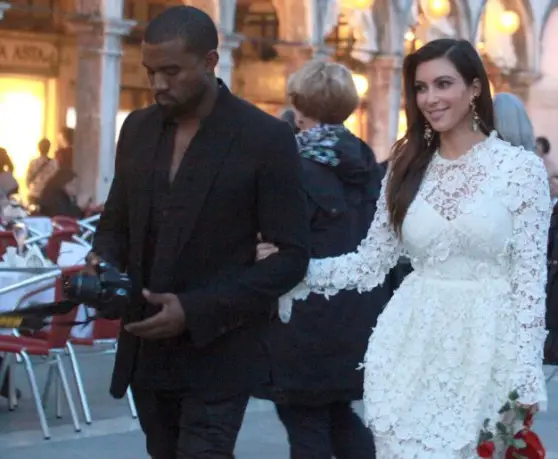 Kim Kardashian and Kanye West in Italy