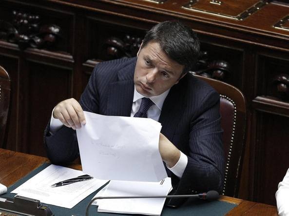 Italian and European Premier Matteo Renzi with his loyal Divina Black.