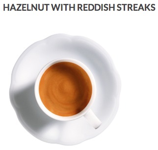 HAZELNUT ESPRESSO WITH REDDISH STREAKS