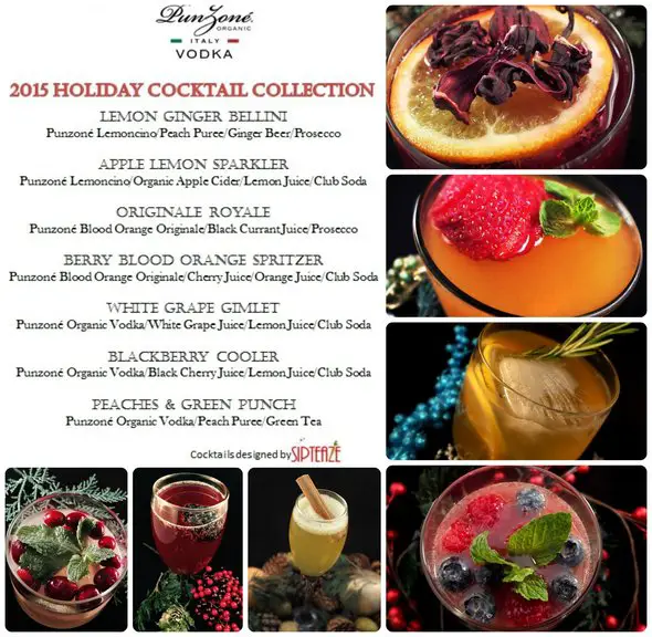 Punzone Holiday 2015 Cocktail Collection recipes