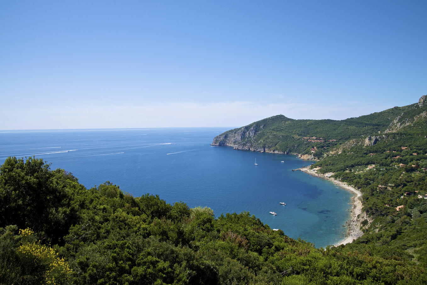 Creek and blue water of mediterranean sea in argentario - maremma - tuscany - Italy