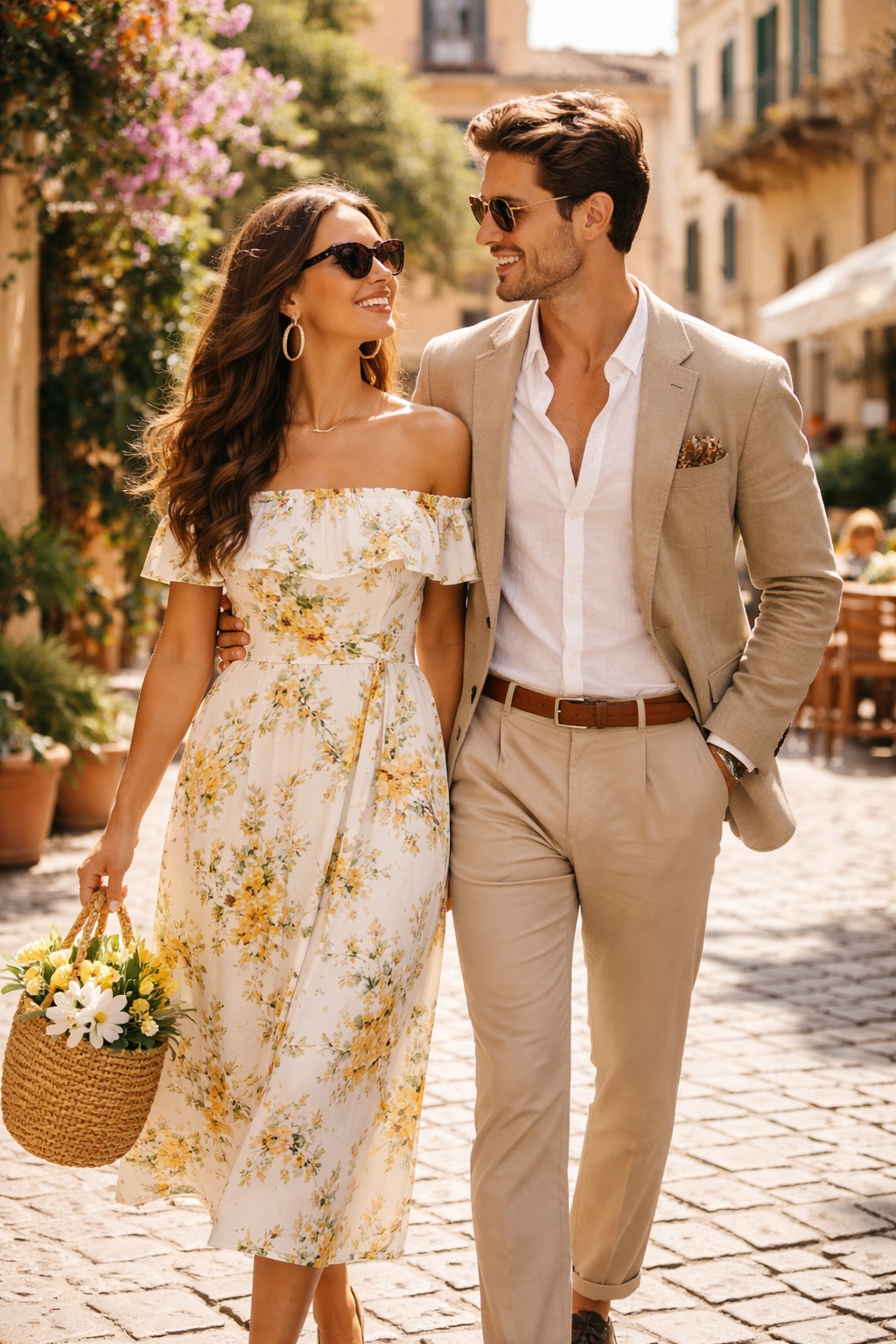 spring stroll through Italian town