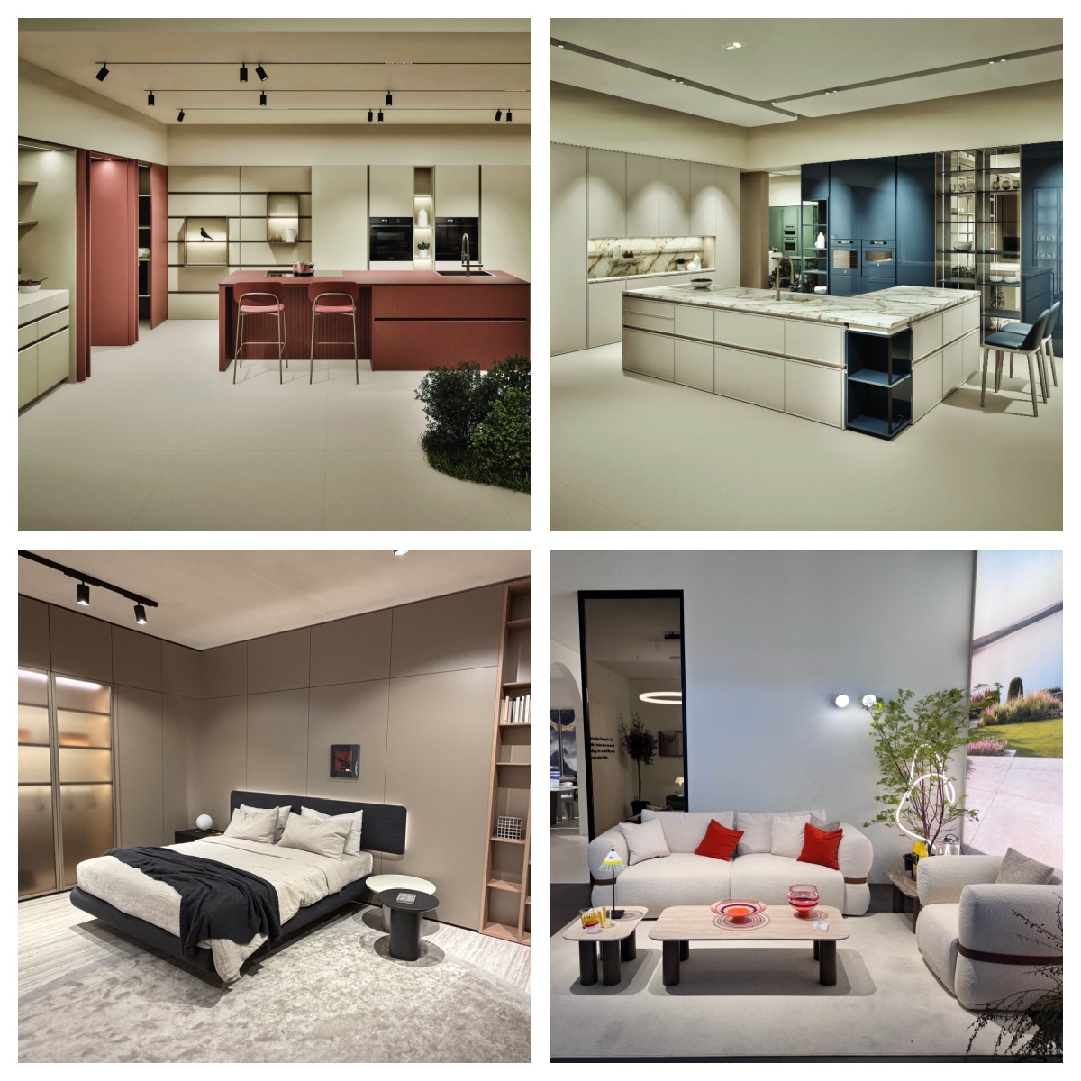 bedroom kitchen collage